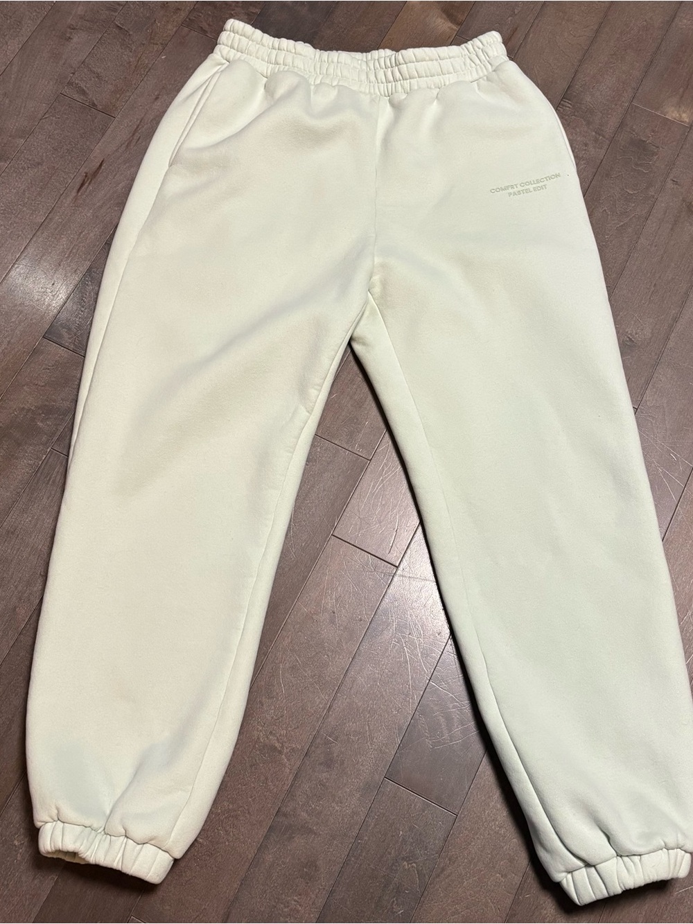 Comfrt Collection Pastel Edit Heavyweight Fleece Jogger Sweatpants Mint Green L - Picture 3 of 9